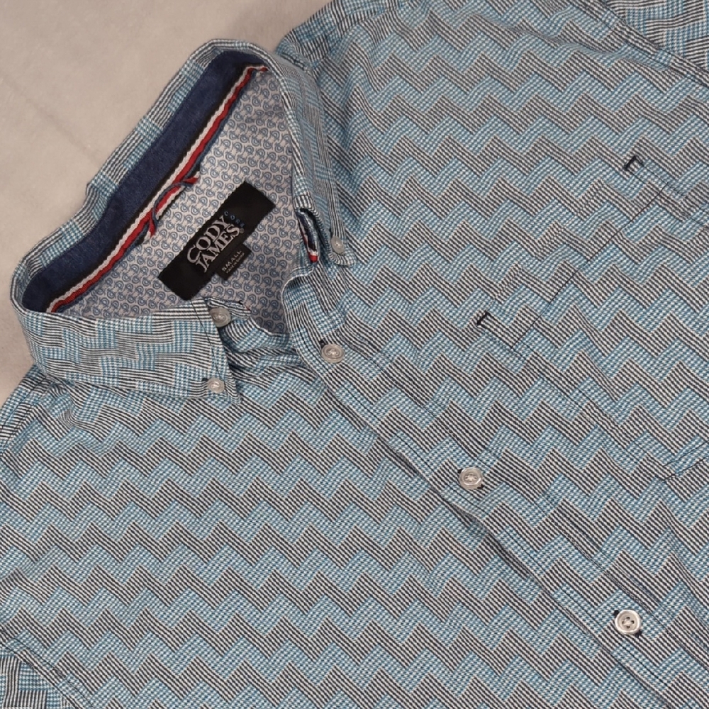 Cody James Core Geometric Pattern Short Sleeve Mens Western‎ Shirt Size Small